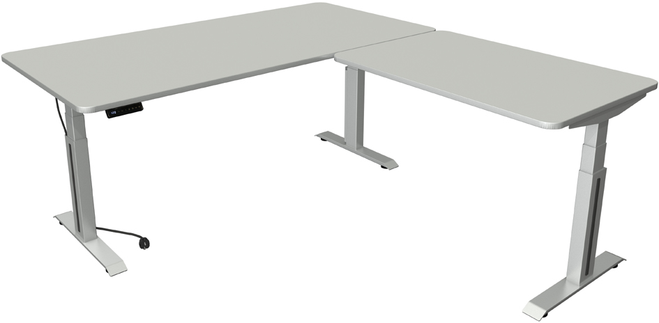 Visuel de référence: bureau assis/debout avec extension "Move Professional", gris clair