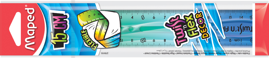 Visuel de référence: règle plate Twist'n Flex DECOR, dans un étui de protection