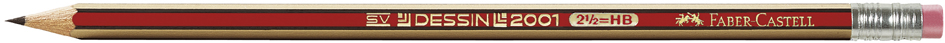 Crayons, hexagonal bout gomme