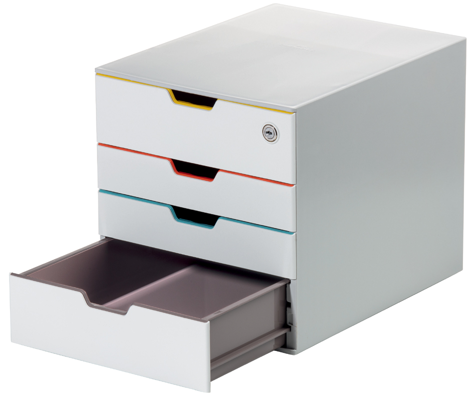 Module de classement à tiroirs VARICOLOR MIX 4 SAFE, blanc