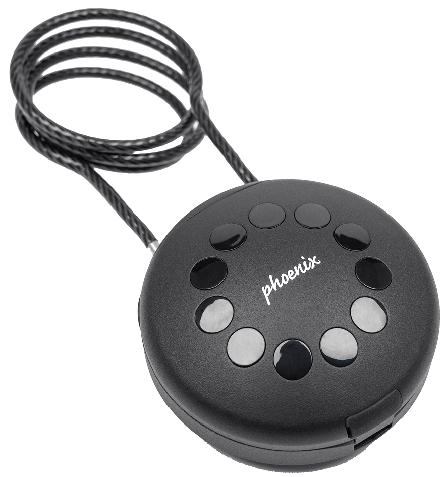phoenix Boîte à clés PALM KS0212EC avec câble en acier, noir