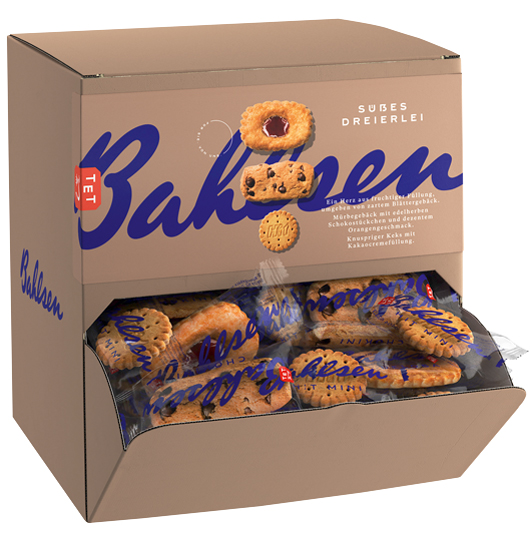 Biscuit "Süßes Dreierlei" dans un présentoir