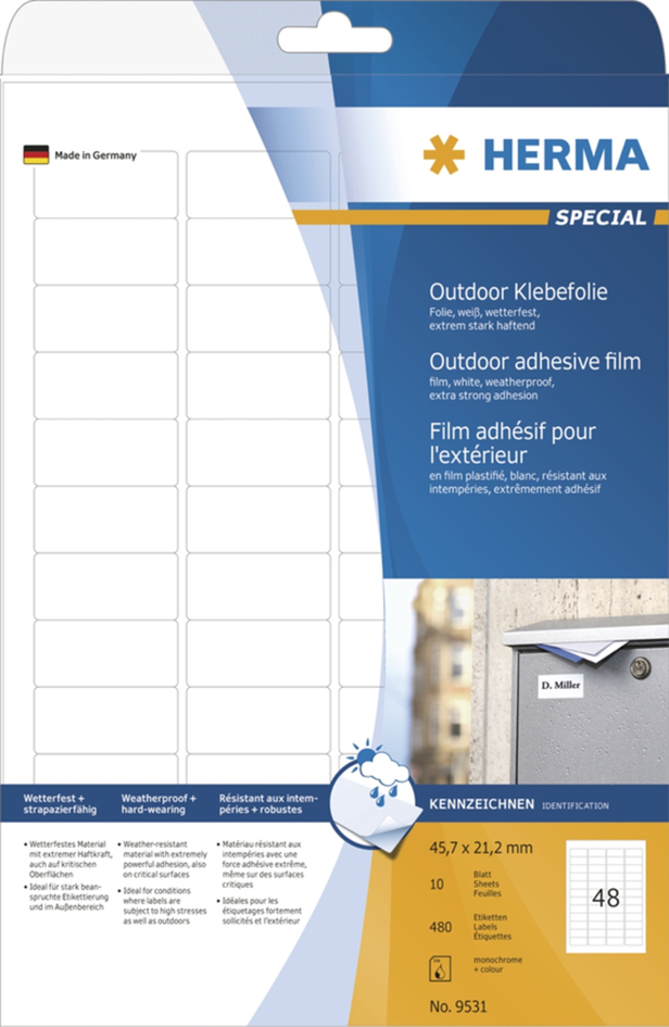 Visuel de référence: Etiquette en film adhésif Outdoor SPECIAL