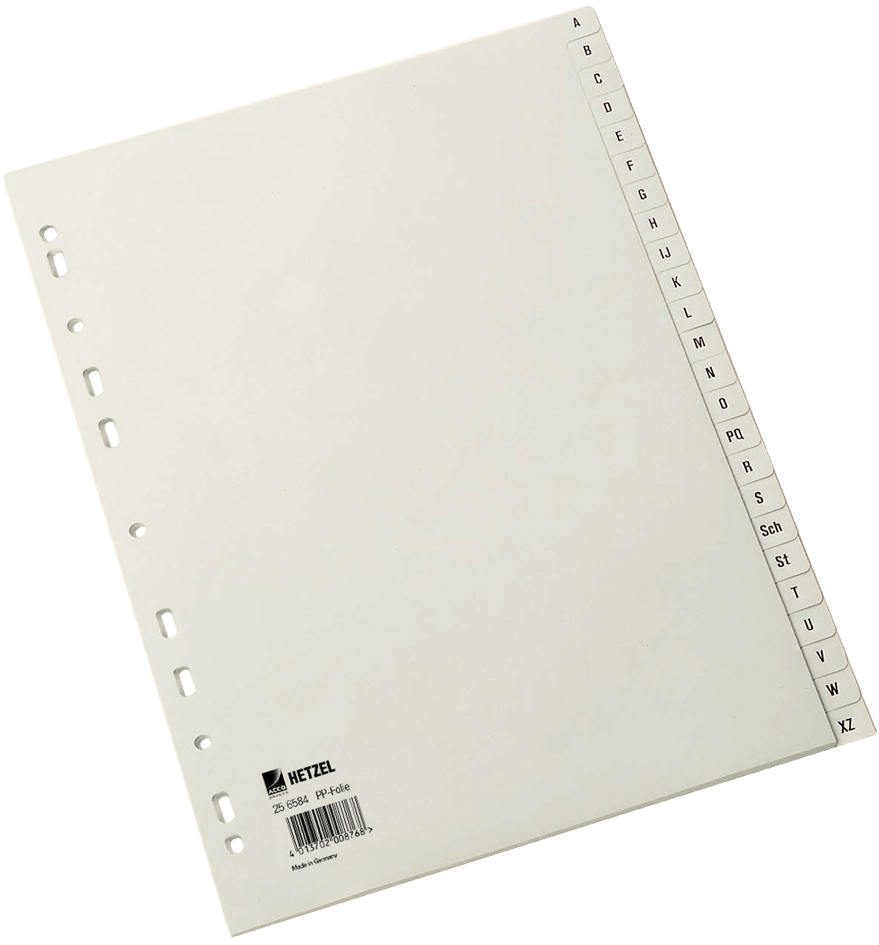 Intercalaires plastique, alphabétique
