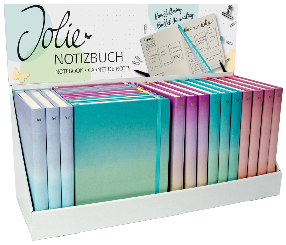Présentoirs, carnets de notes