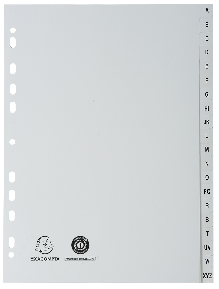 EXACOMPTA Intercalaire en plastique, A-Z, A4, 20 touches