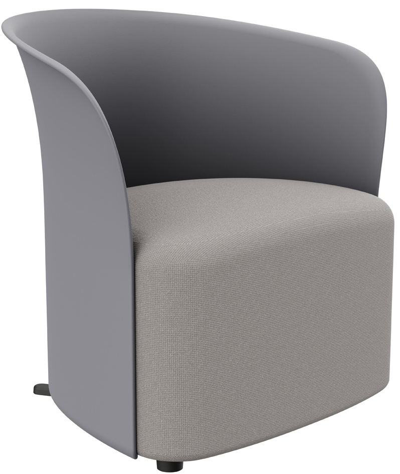 PAPERFLOW Fauteuil visiteur 'CROWN', gris