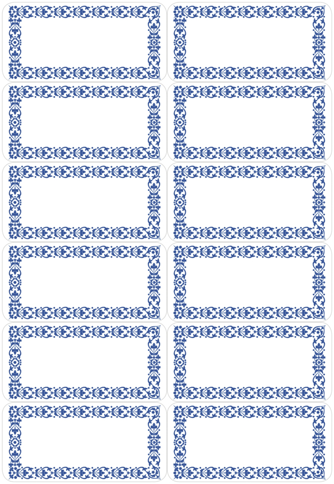 HERMA Étiquette de cuisine Bordure bleu