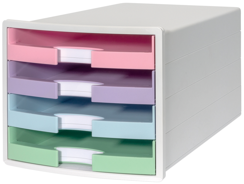 HAN Module de classement IMPULS, 4 tiroirs, blanc/pastel