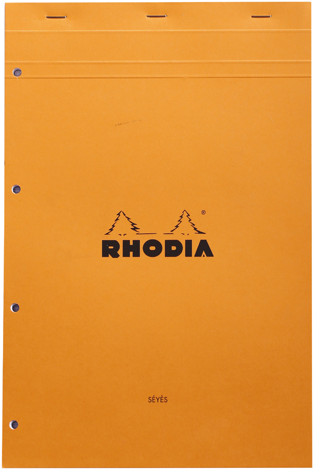 RHODIA Bloc agrafé No. 20, format A4+, Seyès, orange