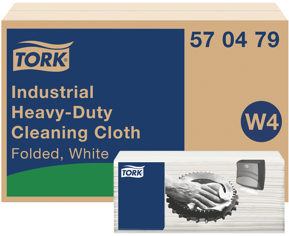 TORK Chiffon de nettoyage industriel, 1 couche, blanc