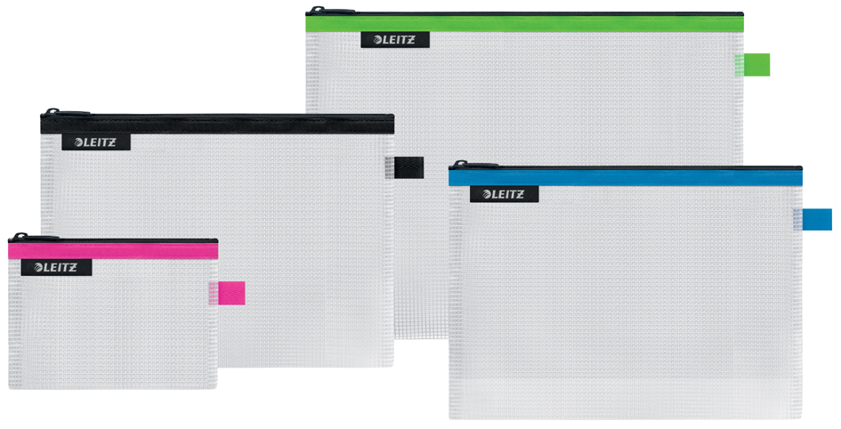 LEITZ Pochette à fermeture zip WOW Traveller, set de 4