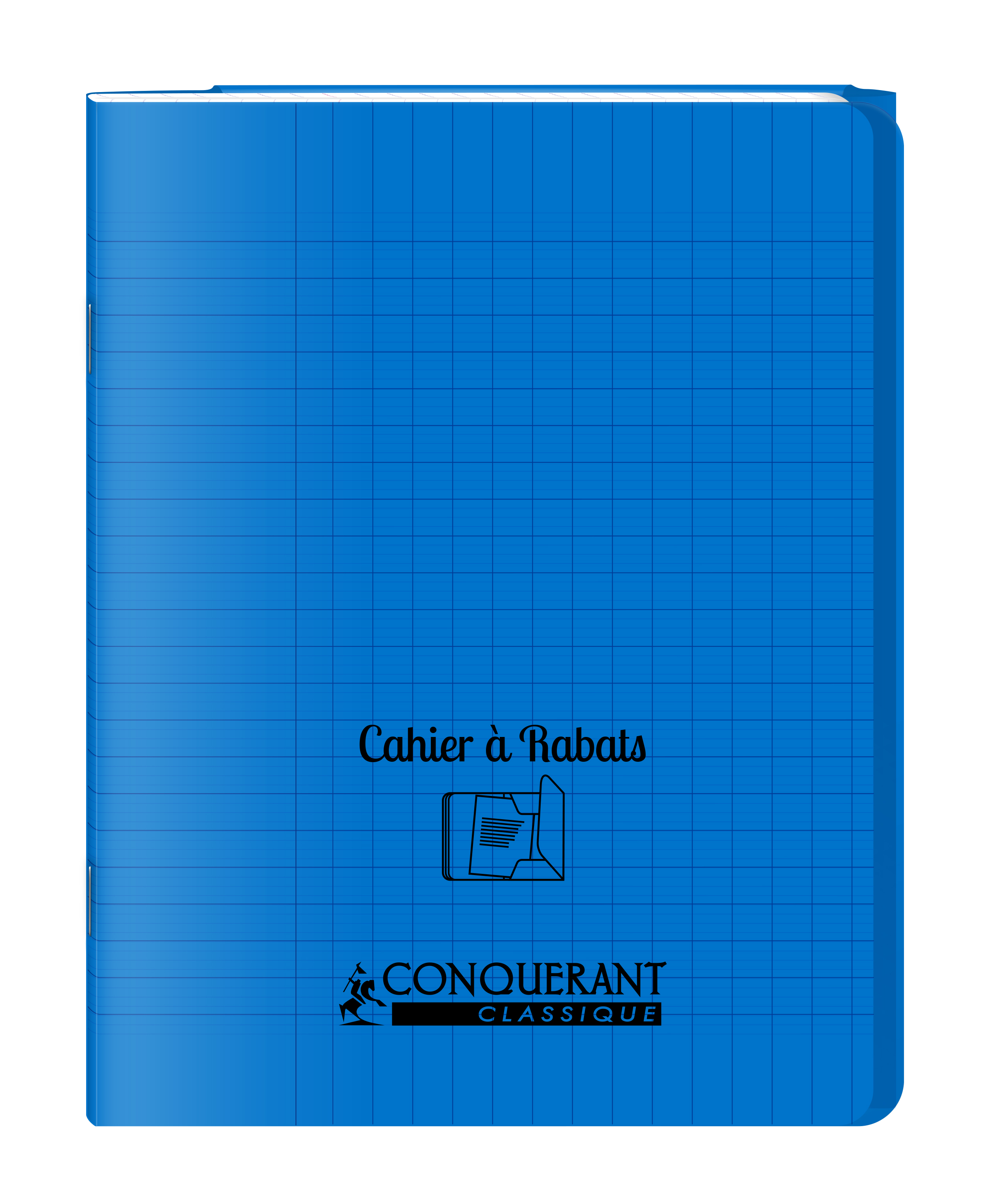 CONQUERANT CLASSIQUE Cahier à rabat 170 x 220 mm, bleu