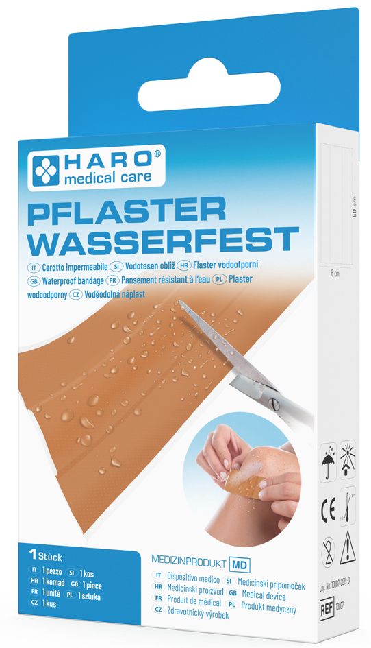 HARO Pansement résistant à l'eau, 500 x 60 m, beige