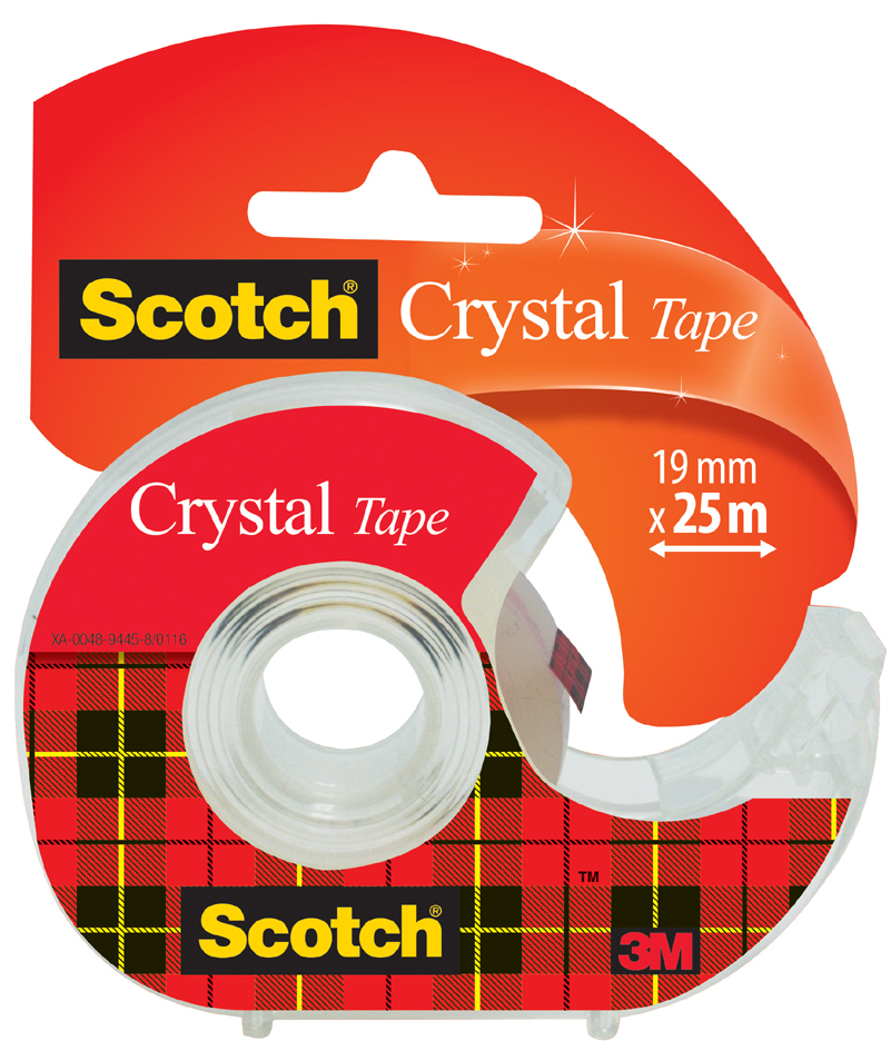 Scotch Ruban adhésif Crystal Clear 600, avec dévidoir