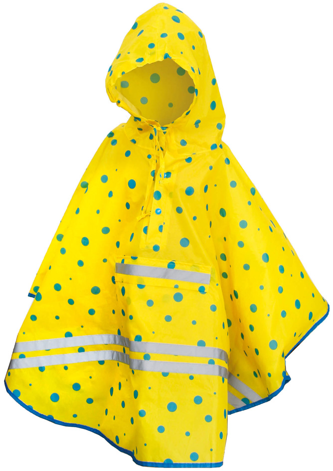 ROTH Poncho de pluie enfants ReflActions 'Roar', jaune/bleu