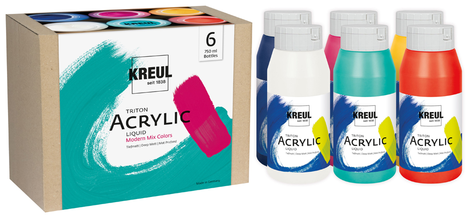 KREUL Peinture acrylique Triton Acrylic Liquid, Modern Mix