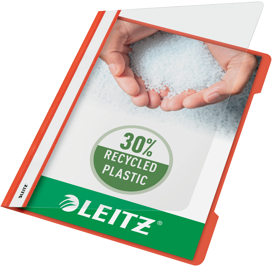 LEITZ chemise à lamelle Standard, format A4, PP, rouge clair