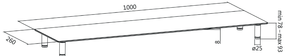 Supports pour moniteur, verre