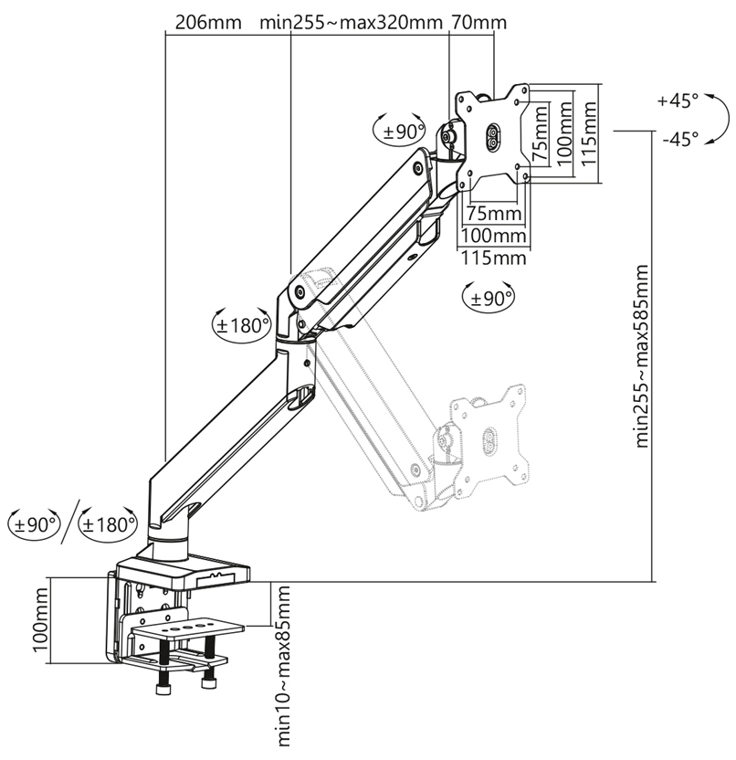 Croquis : dimensions