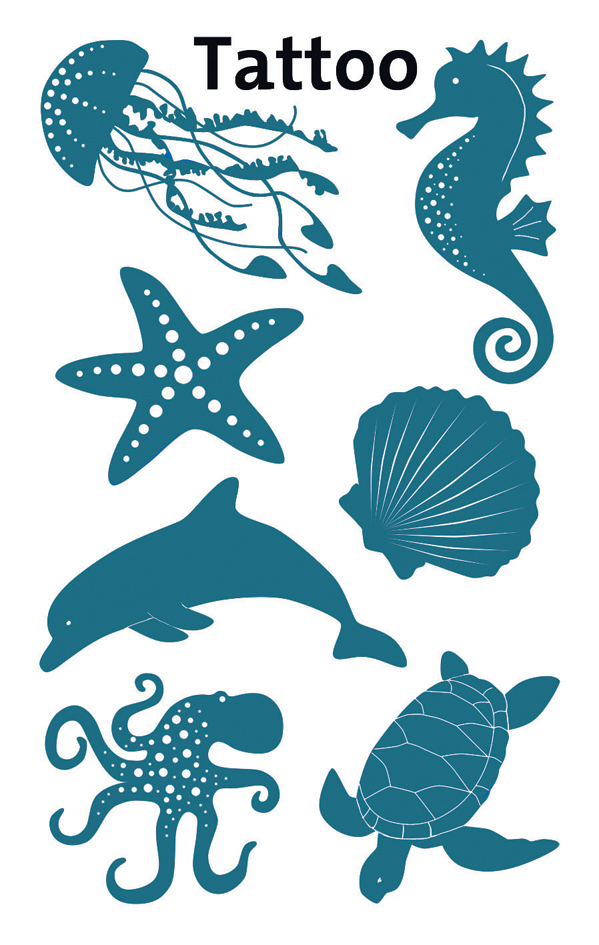 AVERY Zweckform ZDesign KIDS Tatouages 'Vie marine'