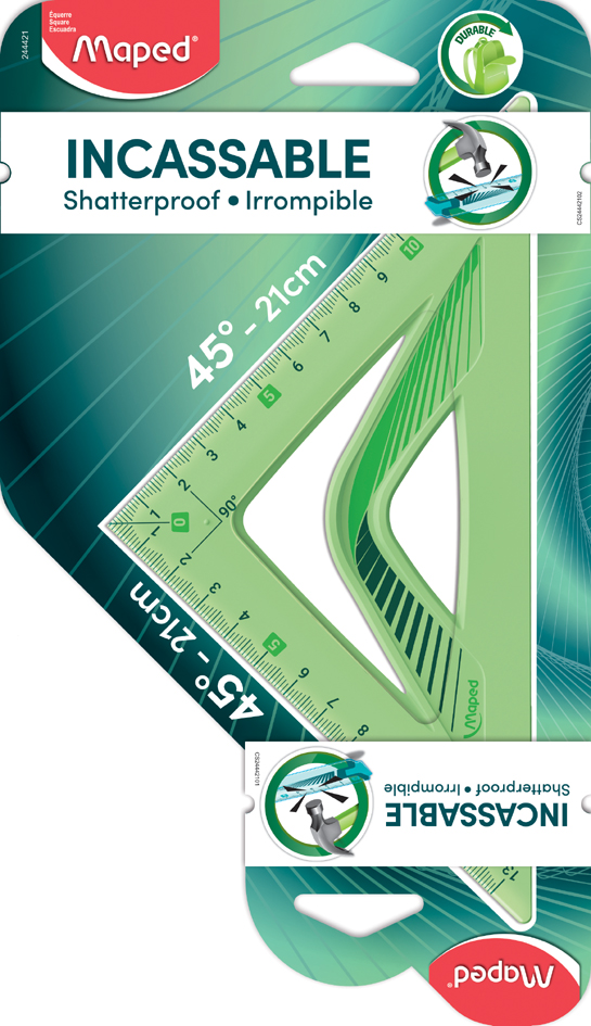 Maped Equerre Flex 45 degrés, hypoténuse: 210 mm