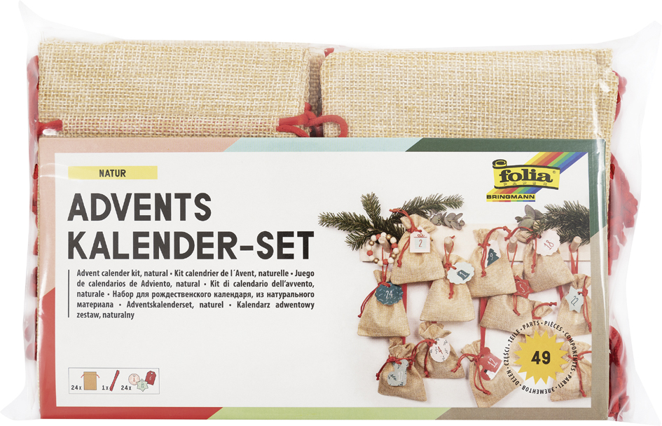 Calendriers de l'Avent, toile de jute