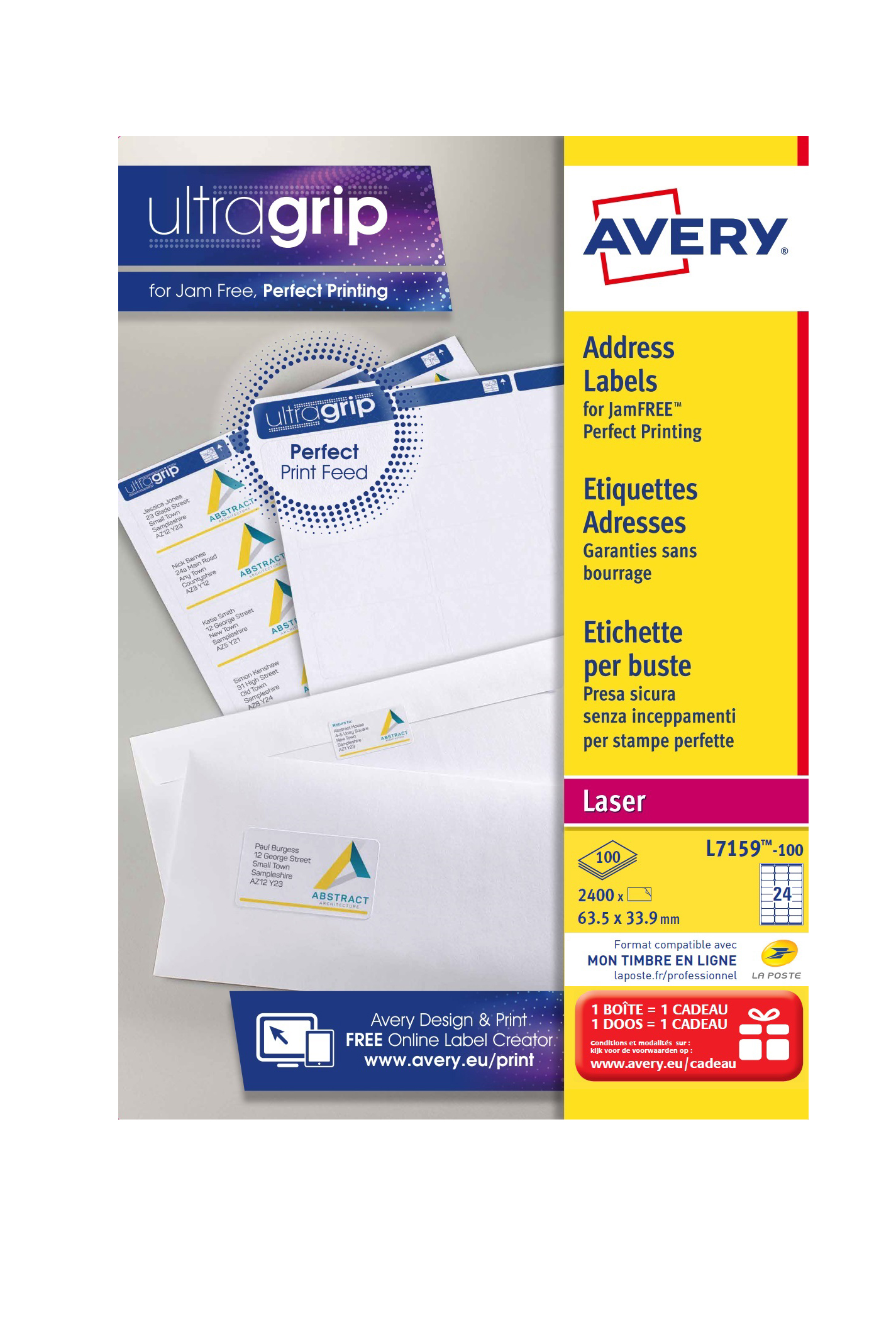Etiquettes d'adresse, blanche