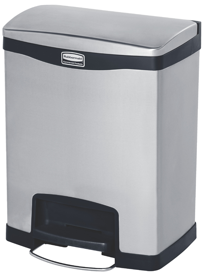 Rubbermaid Collecteur à pédale Slim Jim, en métal, 30 litres