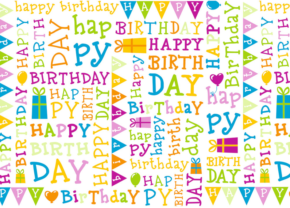 SUSY CARD Film cadeau 'Birthday', 30 microns, sur rouleau