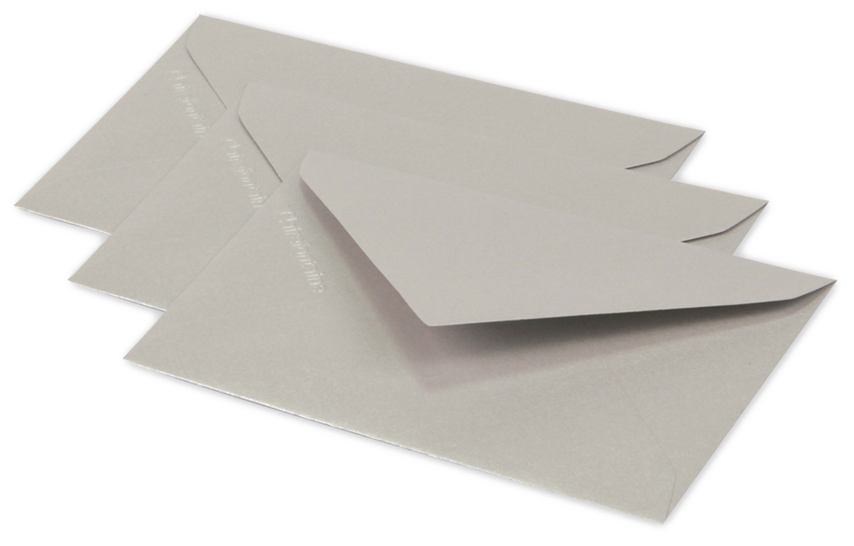 Pollen by Clairefontaine Enveloppes 75 x 100 mm, argent