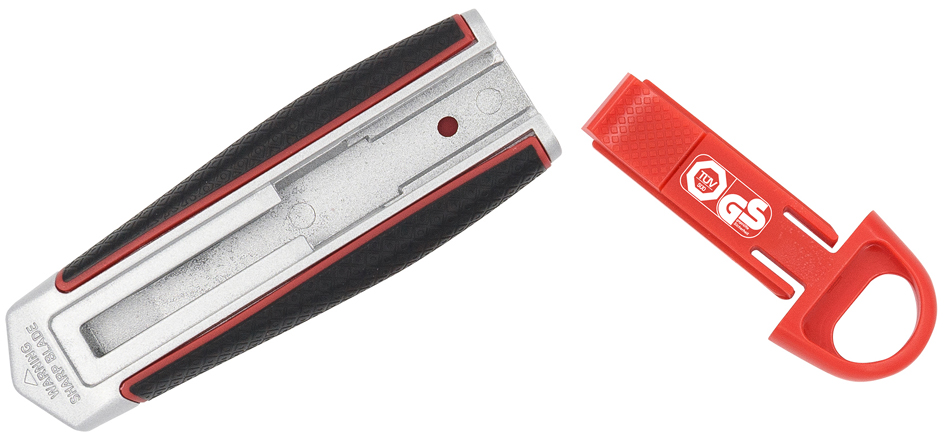 WEDO Cutter de sécurité Long Blade, lame: 18 mm, rouge/noir