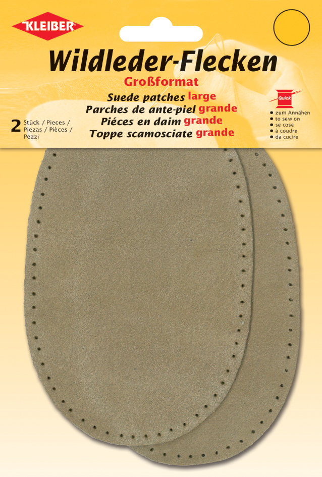 Visuel de référence : Patch à coudre en daim, beige