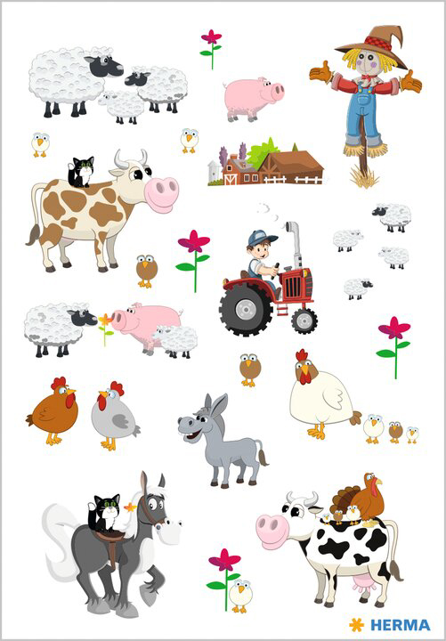 HERMA Autocollants DECOR 'Petite ferme'