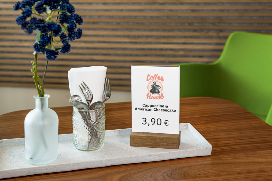 Présentoirs de table en bois, droit