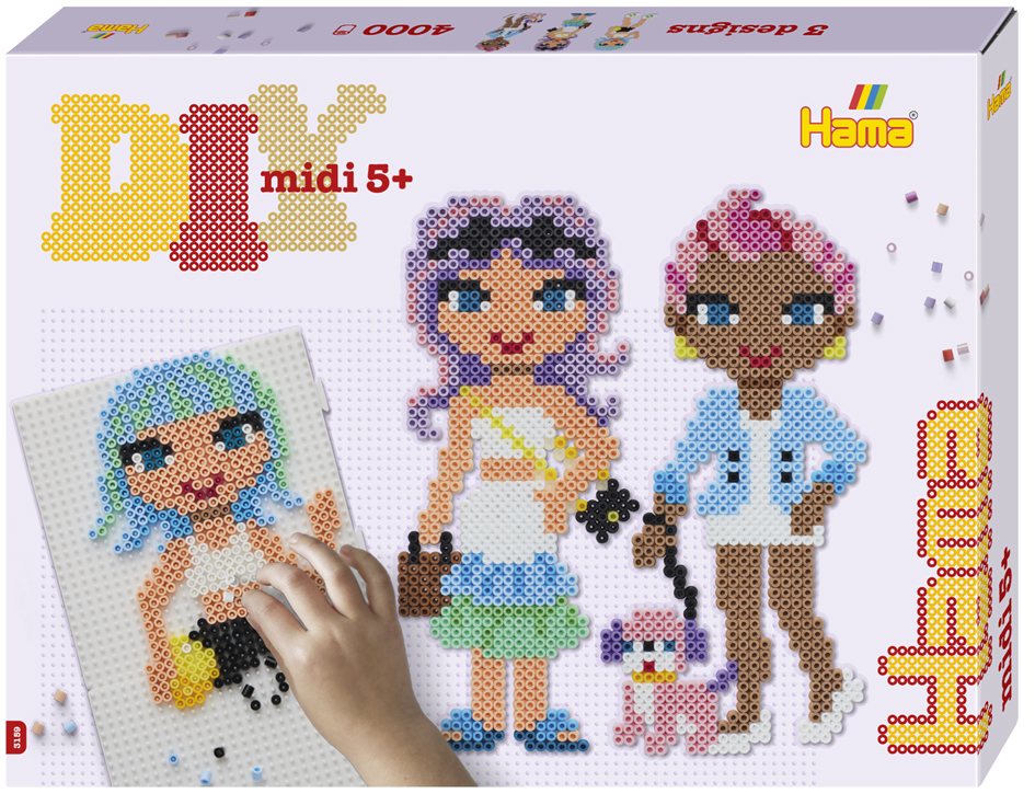 Hama Perles à repasser midi 'Fashion Girls', coffret cadeau