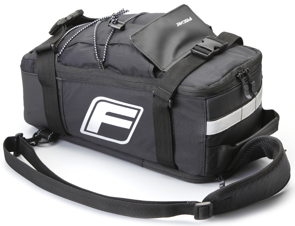 FISCHER Sac pour porte-bagage de vélo 2 en 1, noir
