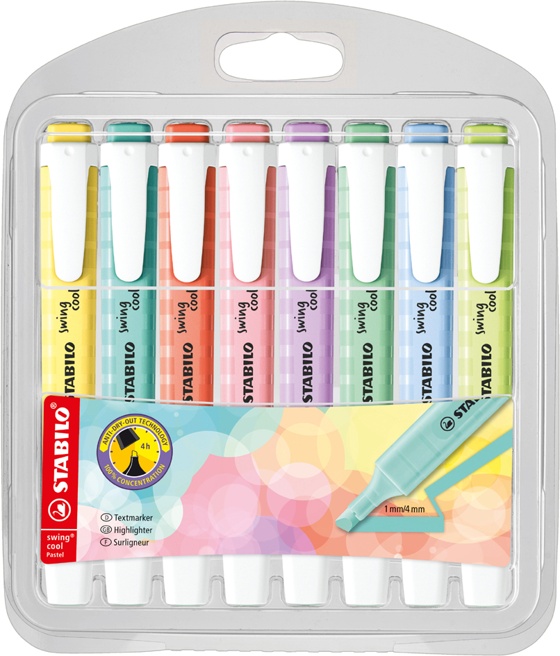 Surligneur swing® cool Pastel Edition, étui de 8 (55500487)
