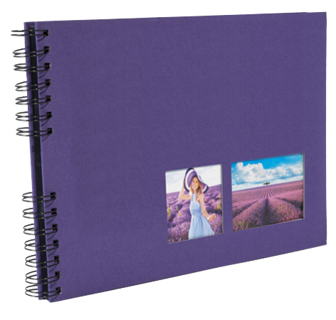 EXACOMPTA Album photos à spirales MILANO 320 x 220 mm,violet