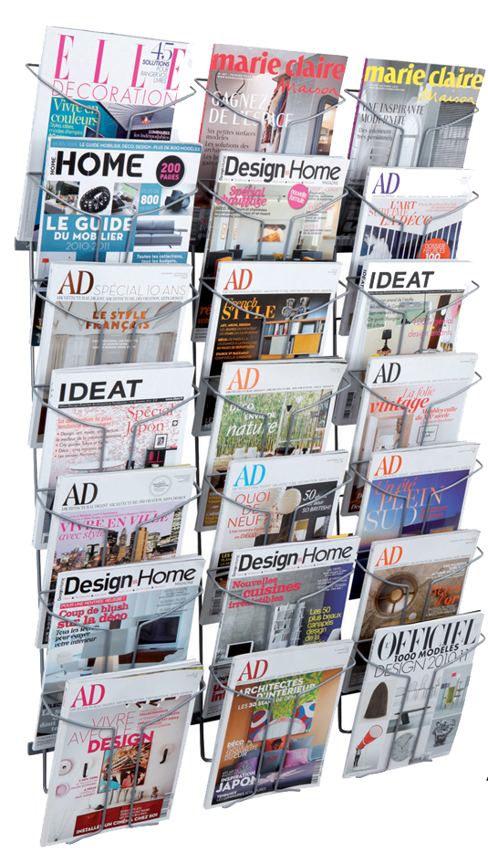 ALBA Porte-brochures mural 'DDFIL21 M', 21 compartiments 21 compartiments A4 gris métal