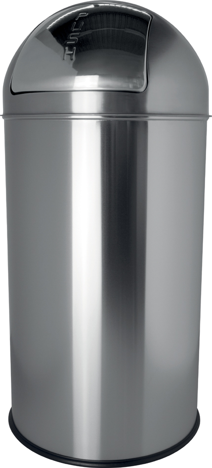 helit Poubelle en acier inox 'the dome', 30 litres, argent