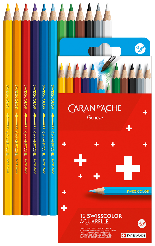 CARAN D'ACHE Crayons de couleur SWISSCOLOR Aquarelle