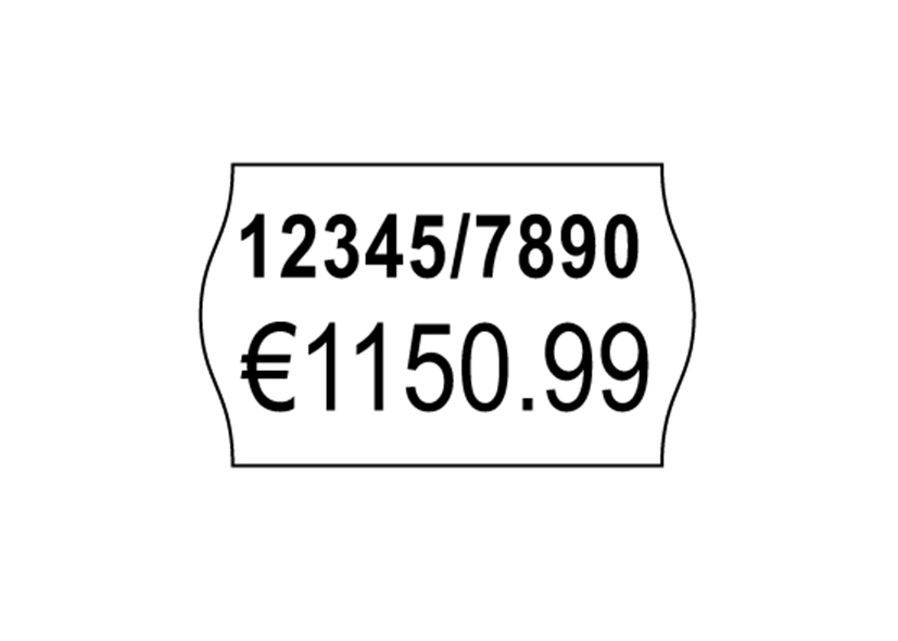 Étiquettes pour étiqueteuse de prix, 2 lignes