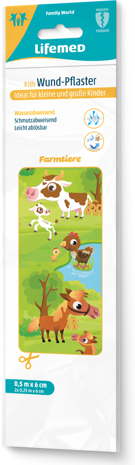 Lifemed Pansement pour enfants 'Animaux', 500 mm x 60 mm