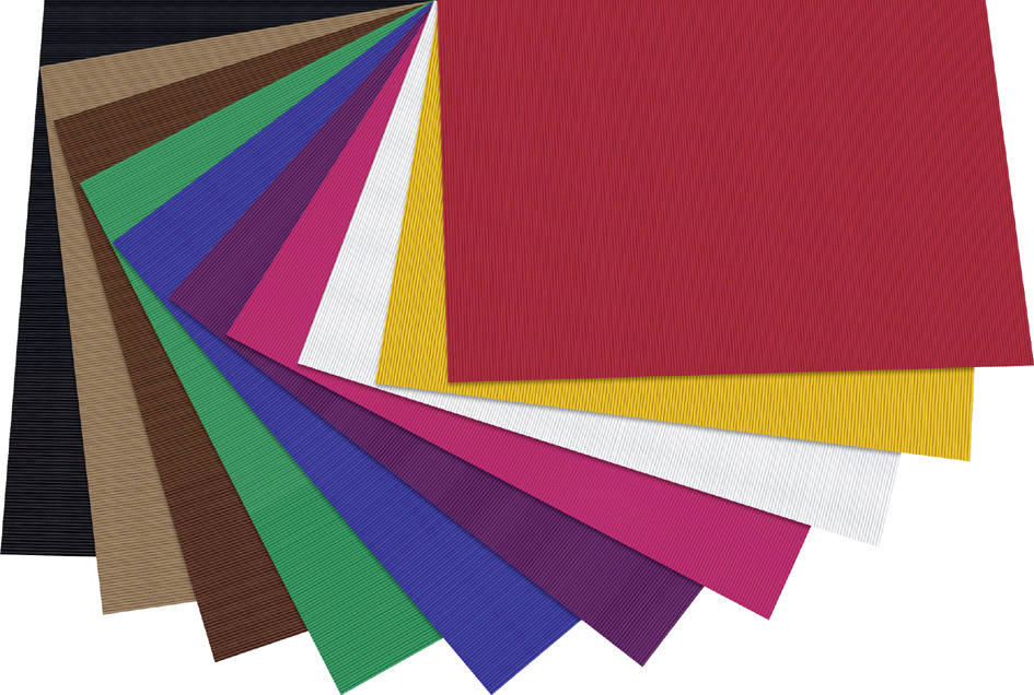 folia Carton ondulé, (L)500 x (H)700 mm, assorti