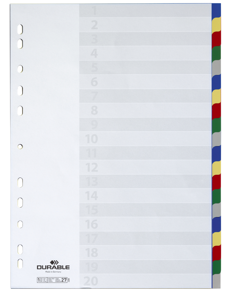 Intercalaires plastique, uni