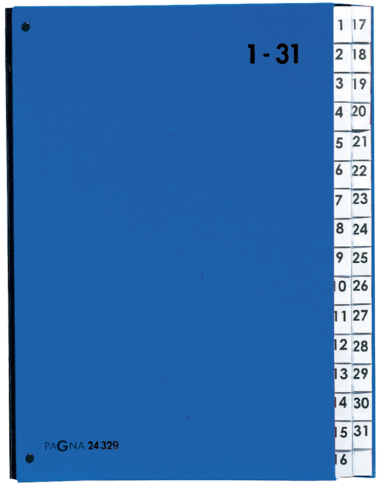 PAGNA Trieur Color, format A4, 1 - 31, 31 compartiments