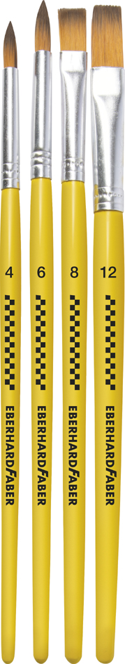 EBERHARD FABER Set de pinceaux synthétiques WINNER, 4 pièces