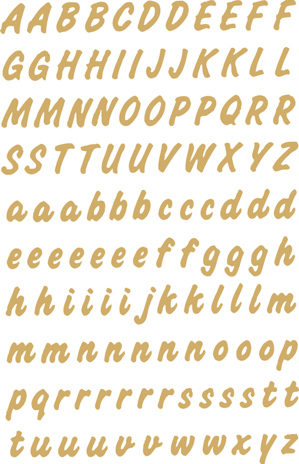 HERMA stickers alphabétique A-Z, or, film résistant aux