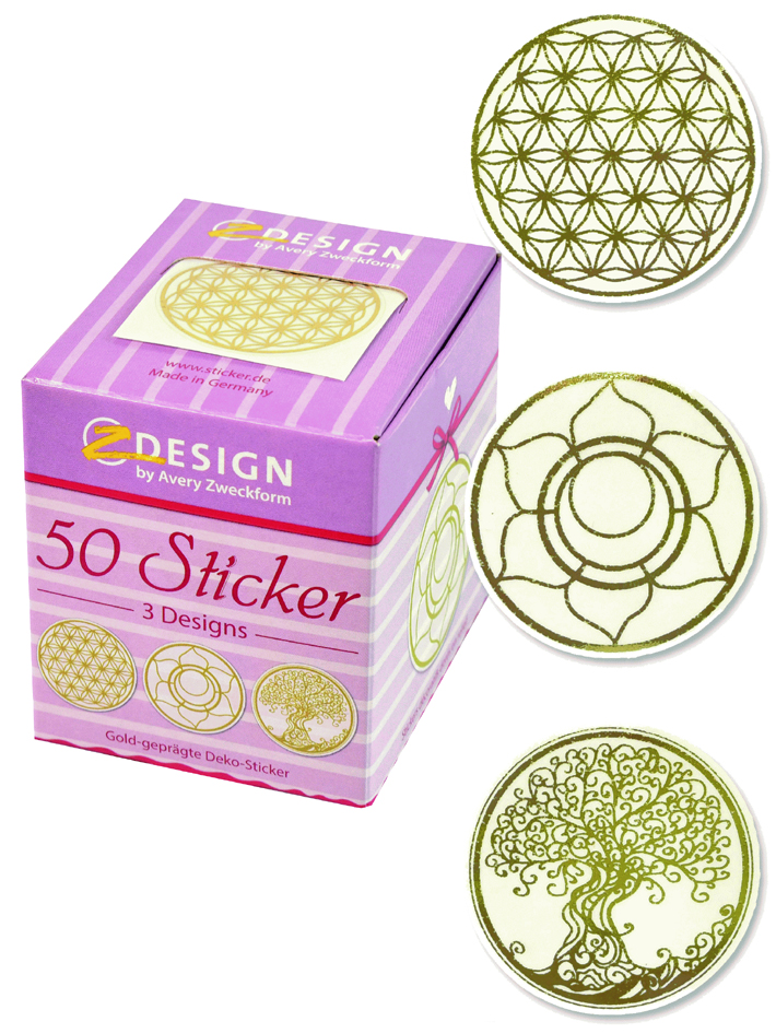 AVERY Zweckform Sticker ZDesign sur rouleau 'fleur de vie'